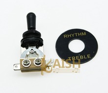 KAISH-Interruptor de 3 vías para guitarra, accesorio negro con punta negra y placa para LP SG 2024 - compra barato