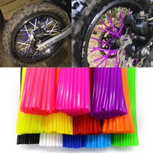 72Pcscolorful Motorcycle Dirt Bike Wheel Rim Spoke Skins Covers Wrap Tubes Decor Protector Kit Motorcycle protection Car styling 2024 - buy cheap