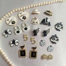 22Pcs Mix Styles Glass Rhinestones + Glazing + KC Gold Alloy Pendants Jewelry Charms 2024 - buy cheap