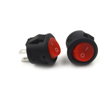 10Pcs 16mm Diameter Small Round Boat Rocker Switches Black Mini Round Red 2 Pin ON-OFF Rocker Switch 2024 - buy cheap