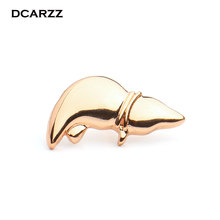 Gold Color Liver Charm Medical Pin Metal Brooch Lapel Collar Pins Christmas MD Gift for Doctor/Hepatologist Jewelry Wholesale 2024 - buy cheap