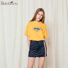 Korean Fashion Women Tee Tops Short Sleeve Letters Printed Ladies Loose T-shirts Cotton Oversized T Shirt Summer New 2024 - buy cheap