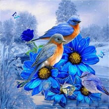 YI BRIGHT 5D DIY Diamond Painting Accessories Full Square/Round 2 Blue Birds Painting Rhinestones Mosaic Gift Home Decoration 2024 - buy cheap