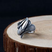 Кольцо в виде когтя из чистого серебра 925 пробы для мужчин и женщин Anillos Punk, новое модное тайское серебряное ювелирное изделие, регулируемый размер, кольцо, подарок на день рождения 2024 - купить недорого
