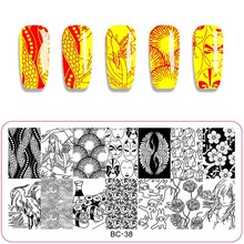 1PC Halloween Nail Stamping Plates Flower Unicorn  Animal Skull Cartoon Face Image Manicure Stencils Nail Stamping Template 2024 - buy cheap