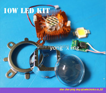 Kit de lentes de 5 piezas de 44mm + 10 W blanco frío/blanco cálido LED + controlador de 10 vatios + 10 w disipador de calor DIY 2024 - compra barato