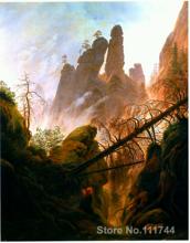 online art gallery Rocky Ravine Caspar David Friedrich Landscape paintings Hand painted High quality 2024 - buy cheap