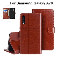 Funda de silicona para Samsung Galaxy A70, carcasa de cuero PU con tapa para teléfono Samsung A70 SM-A705F/DS A7050 2024 - compra barato