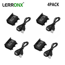 4PCS Xbox one rechargeable batteries with USB charger cable kit Ni-MH x box one battery for Nintendo gamepad controller xboxone 2024 - buy cheap