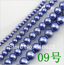 Free Shipping+4mm/6mm/8mm/10mm/12mm/14mm/16mm #09 Glass Pearl Loose Round Beads for Jewelry Decoration 2024 - buy cheap