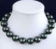 16mm 100% Tahitian black south sea shell Pearl Necklace 18"AAA -Bride jewelry free shipping 2024 - buy cheap