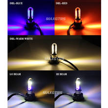 MAXGTRS LED Motorcycle Headlight Hi Lo Beam H4 HS1 Bulb BA20D 40W 4400LM COB Chip DRL Moto light Moped KMT EXC ATV Lamp 2024 - buy cheap