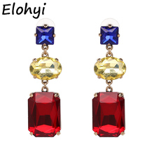ELOHYI Hot Sale 4 Colors Jewelry Statement Earrings Crystal Good Quality Tassel Earrings For Party Fashion Earrings Wholesale 2024 - buy cheap