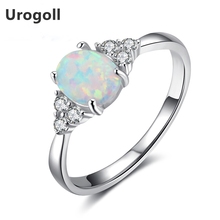 Top Quality Fine Jewelry 925 Sterling Silver AAA Zirconia & Opal Rings For Women Luxury Engagement Wedding Jewelry Gifts 2024 - buy cheap