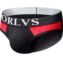 ORLVS 2019 men underwear briefs sexy gay mens brief men cotton pouch underwear cueca male panties bikini mesh OR123 2024 - buy cheap