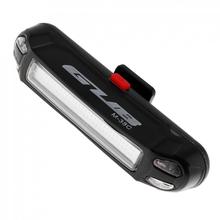 Luz de led recarregável usb para bicicleta, 3 cores, 7 efeitos, luz de segurança, advertência com laser