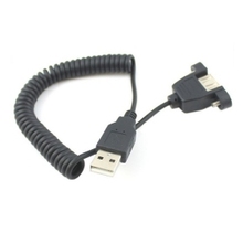 100 шт./лот 150 см USB 2,0 A штекер к гнезду растягивающийся кабель с винт крепления панели отверстие, Fedex 2024 - купить недорого