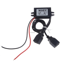 Carregador veicular usb duplo para carro com fio rígido de 12v para 5v 3a 15w e celular com câmera de painel 2024 - compre barato