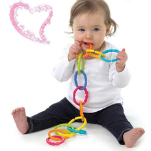 Hot 6pcs/lot Baby Teether Toy Baby Rattle Colorful Rainbow Rings Crib Bed Stroller Hanging Decoration Toys Gift for  Baby 2024 - buy cheap