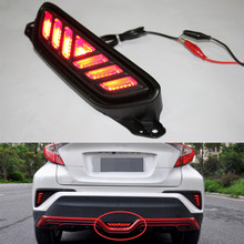 YAQUICKA For Toyota CHR C HR 2016 2017 2018 Car Rear Bumper Brake Lamp Warning Tail LED Light 2024 - buy cheap