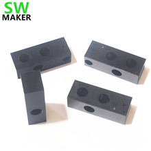 Reprap Prusa Mendel CNC black color metal corner holder kit Sturdier RepRap Prusa i3 Aluminium corner pieces set 2024 - buy cheap