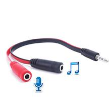 3.5mm Aux Male to 2 Female Jack Audio Y Splitter Cable Earphone Headset Microphone Adapter For MP3 MP4 PC Laptop Phone 2024 - buy cheap