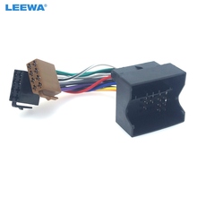 LEEWA-Adaptador de Cable de Radio estéreo para coche, Conector de cableado, ISO, para Volkswagen, Passat, Bora, Fox, Golf, Tiguan, Touareg, Skoda, Audi 2024 - compra barato