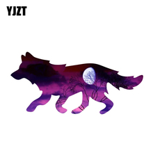 YJZT 15.2CM*7.1CM Personality Moon Night Wolf Decal PVC Motorcycle Car Sticker  11-00779 2024 - buy cheap