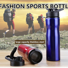 hot sale 750ML Large Capacity stainless steel Sports outdoor single layer kettle portable handle my water bottle travel tea cup 2024 - buy cheap
