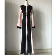 Мусульманское платье вечернее модное женское кружевное длинное платье ОАЭ абайя Рамадан халат Caftan Marocain Марокканская Турецкая мусульманская молитва одежда 2024 - купить недорого