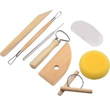 19pcs/set Professional Kits Pottery Tools Ceramic Clay Sculpting Carving Shapers Modeling Tools Wooden Handle 2024 - buy cheap