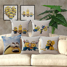 1 Piece Square 45*45cm Decorative Cartoon Minions Pillow Case Cover Pillowcase for House New 2024 - buy cheap