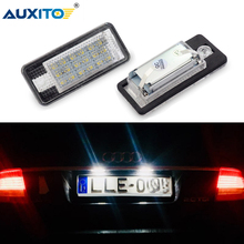 AUXITO 2 uds coche 12V LED luz de placa de matrícula lámpara para Audi A3 S3 A4 B6 B7 S4 A6 C6 S6 A8 S8 RS4 RS6 Q7 blanco libre de Error 2024 - compra barato