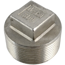 MEGAIRON BSPT 1-1/2" DN40 Stainless Steel SS304 Threaded Male Malleable Square Head Pipe Plug For Water Gas Oil 2024 - buy cheap