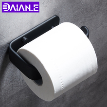 Toilet Paper Holder Black Aluminum Creative Bathroom Roll Paper Holder Decorative Paper Towel Holders Wall Mounted WC Paper Rack 2024 - buy cheap