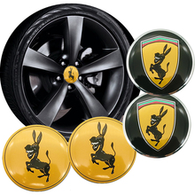 Pegatina central para volante de coche, emblema de buje, insignia, accesorios de estilo para Ferrari, Ford Mustang, 4 Uds. 2024 - compra barato