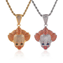 Clown Pendant Necklace New Arrival Fashion Hip Hop Jewelry AAA Cubic Zirconia Iced Out Mens Necklace 2024 - buy cheap