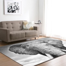 Tapetes com estampa de elefante, decoração 3d para sala de estar, quarto, antiderrapante 2024 - compre barato