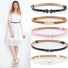 Hot Women's faux leather straps fashion women belts black flower buckle waistband high quality Patent leather waist belt dress 2024 - buy cheap