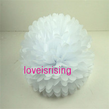 (20 unids/lote) bolas de flores para decoración de sala de estar, pompones de papel de seda blanco de 15cm (6 "), 20 colores que puede elegir 2024 - compra barato