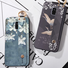 Wrist Strap Phone Cases For Samsung A8 A9 Star Flower Coque Case For Samsung Galaxy A5 A6 A7 A8 Plus 2016 2017 2018 Back Cover 2024 - buy cheap