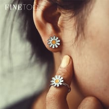 2019 Simple Cute Flower Earrings for Women Girls Tiny Small Stud Earrings Fashion Jewelry Pendientes Brincos Oorbellen 2024 - buy cheap