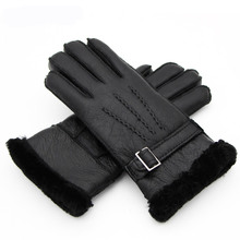 JKP Autumn and Winter Warm Women's Leather Mittens Women's Brand Handmade Leather Gloves Winter Sheep Leather Gloves ST-02 2024 - buy cheap