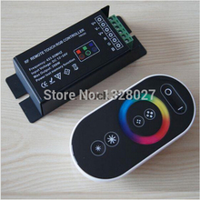 Controlador de toque de led rgb, controle remoto de rf com tira de led 433, controlador de ferro gt666 e 18a