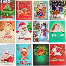 MOONCRESIN 5D Diy Diamond Painting Christmas Greeting Cards Diamond Mosaic Cartoon Mini Santa Claus Merry Christmas Cards Crafts 2024 - buy cheap