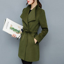 2019 autumn and winter new fashion in the long paragraph fashion temperament Slim thin woolen coat women's woolen coat TB180726 2024 - buy cheap