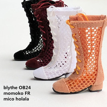 1 Pair Fashion Hollowed-Out Doll Ankle Boots for Blyth, Azone, Momoko, FR, Holala Doll Shoes Accessories 2024 - buy cheap