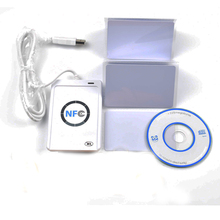Lector de tarjetas inteligentes con USB ACR122U, NFC, RFID, para todos los 4 tipos de NFC (ISO/IEC18092), 5 uds. De tarjetas M1 + 1 SDK CD 2024 - compra barato
