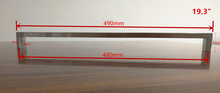 (Comprimento: 490mm) 10*20mm barra quadrada de aço inoxidável porta da cozinha armário lidar com puxador 19.3" 2024 - compre barato