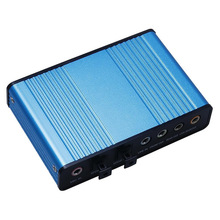 Blue 6 Channel External Sound Card 5.1 Surround Sound USB 2.0 External Optical Audio Sound Card Adapter for PC Laptop 2024 - buy cheap